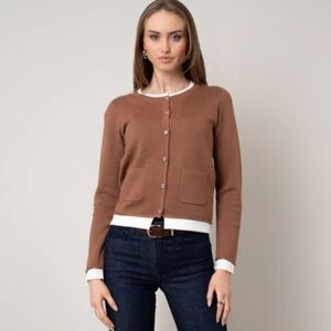 Cyrus Button‎ Front Contrast Cardigan